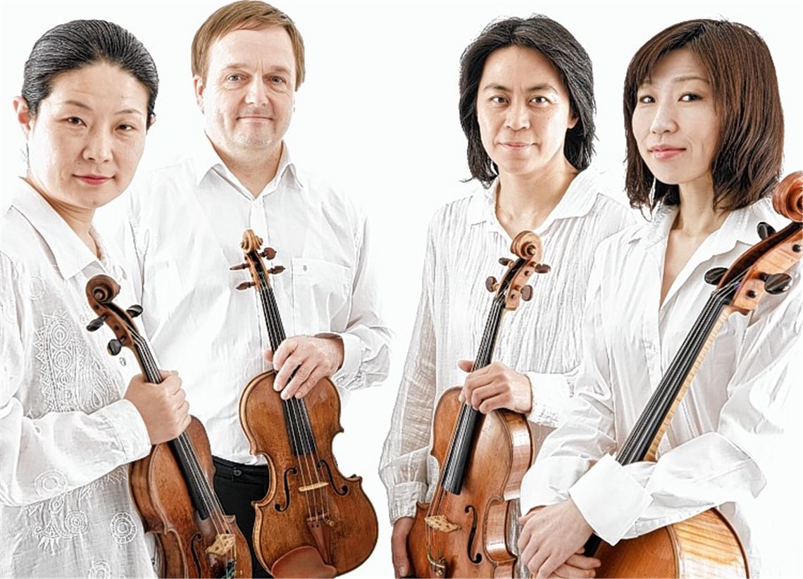 Gern gesehene Gäste in Lienzingen: Das Lotus String Quartet spielt in der Frauenkirche.