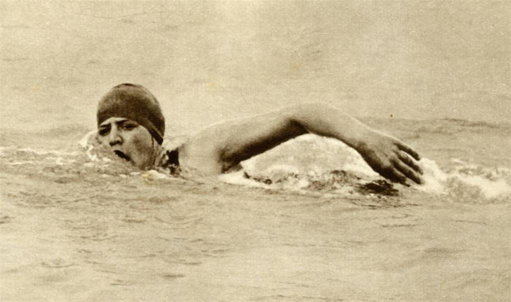 Gertrude Ederle in ihrem Element