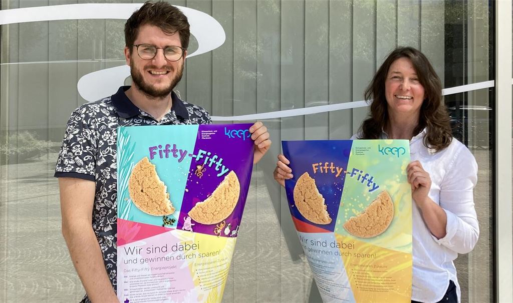 Geschäftsführer Elias Weigel und Projektleiterin Carmen Klein freuen sich auf die nächste Runde des fifty-fifty Projektes. Foto: ©keep, Leslie Mena.