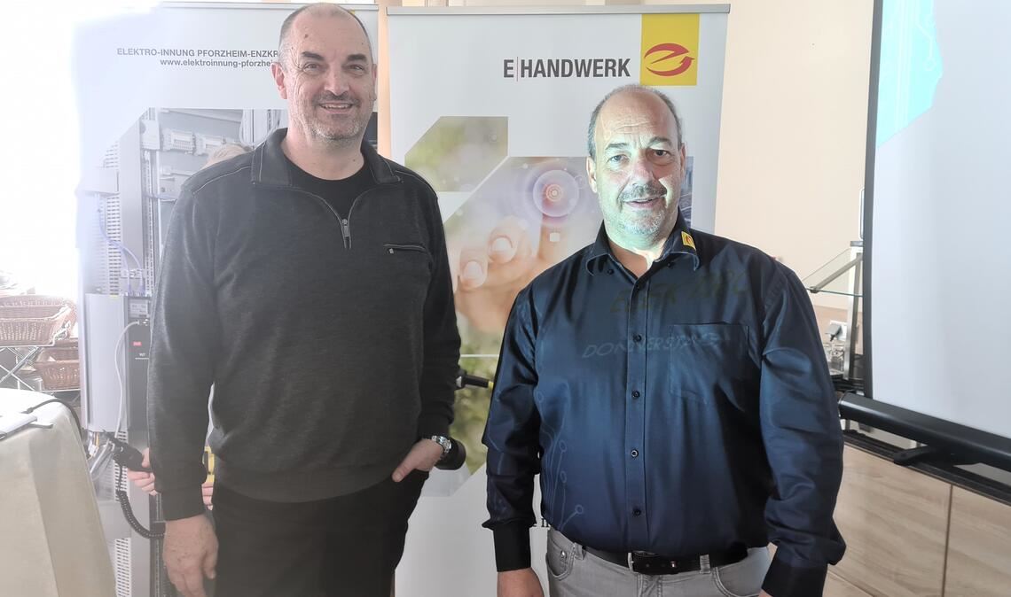 Geschäftsführer Matthias Morlock (li.) und Innungsobermeister Andreas Kling. Foto: jp