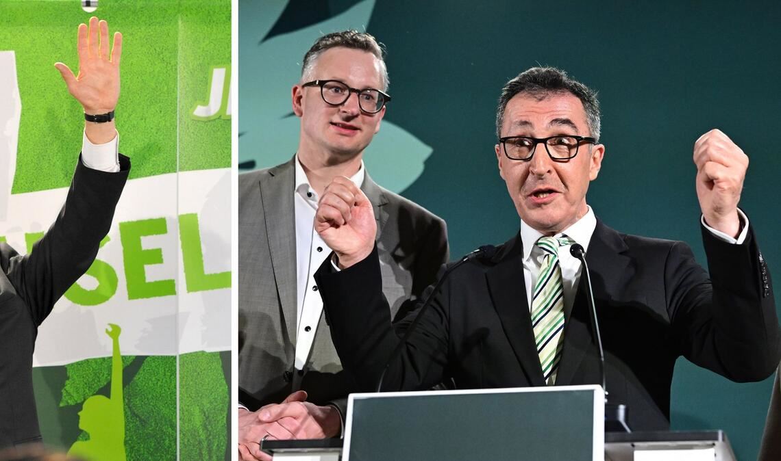 Geschenk mit Symbolkraft: Özdemir trägt die selbe Krawatte wie Kretschmann 2011.