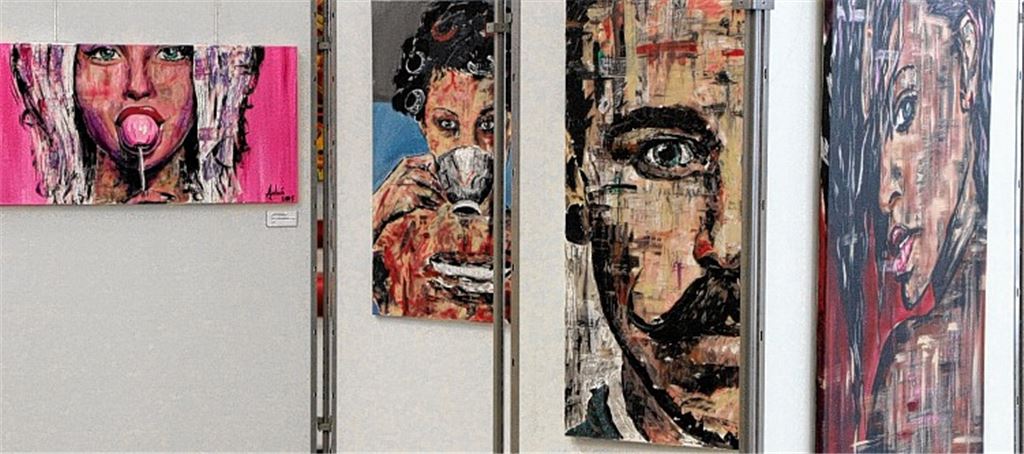 Gesichter, so unterschiedlich wie im wahren Leben: André Wendland hat sich der Acrylmalerei verschrieben.