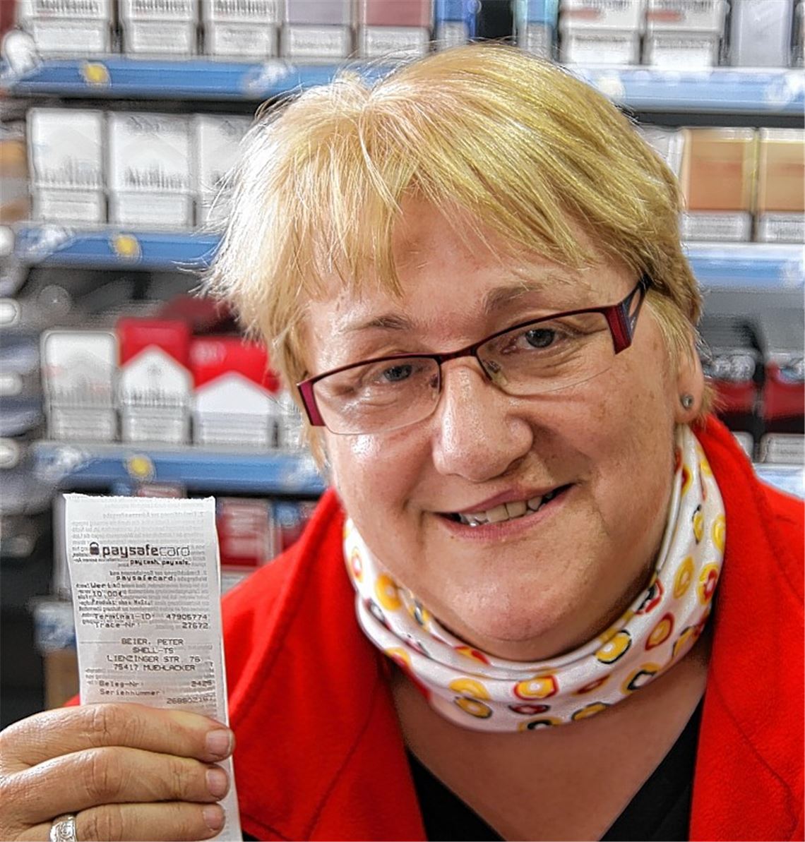 Gesundes Misstrauen: Ingrid Beier von der Shell-Tankstelle in Mühlacker hat einen Kunden davor bewahrt, betrogen zu werden.