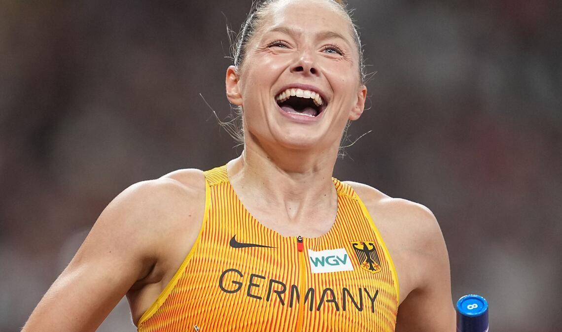 Gina Lückenkemper hat sich mit der 4x100-Meter-Staffel der Frauen für die WM 2027 qualifiziert. (Archivbild)