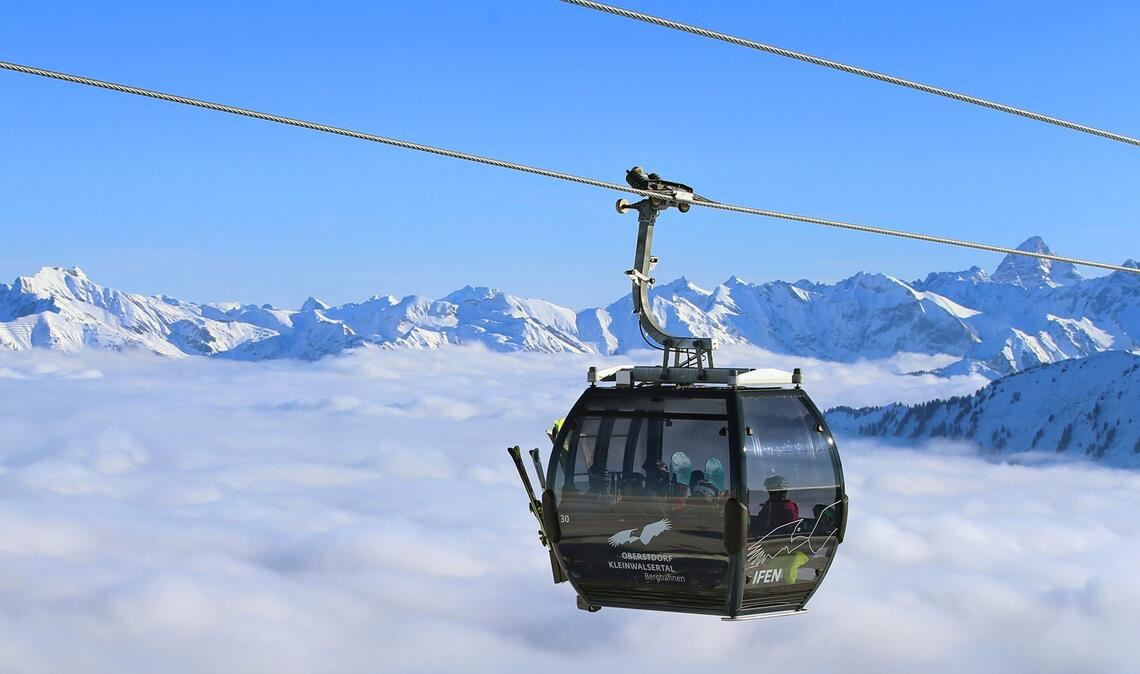 Gondel am Ifen im Kleinwalsertal.