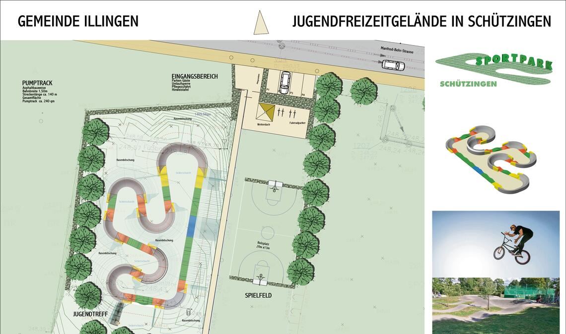 Grafik der Pumptrack-Anlage für Schützingen. Grafik: privat