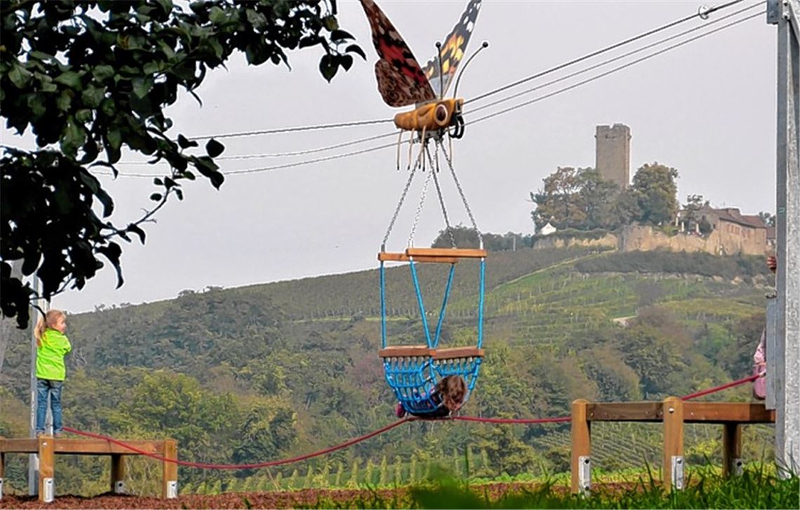 Große Gaudi für kleine Besucher: Der neue Streuobsterlebnispfad befindet sich im Gewann Rieth, direkt an der Straße von Sulzfeld nach Ochsenburg. 