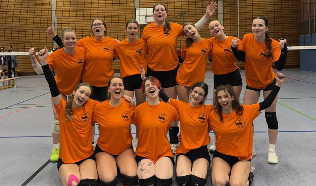 Großer Jubel nach dem Sieg im Finale: Die U20 des TV Lienzingen. Foto: privat