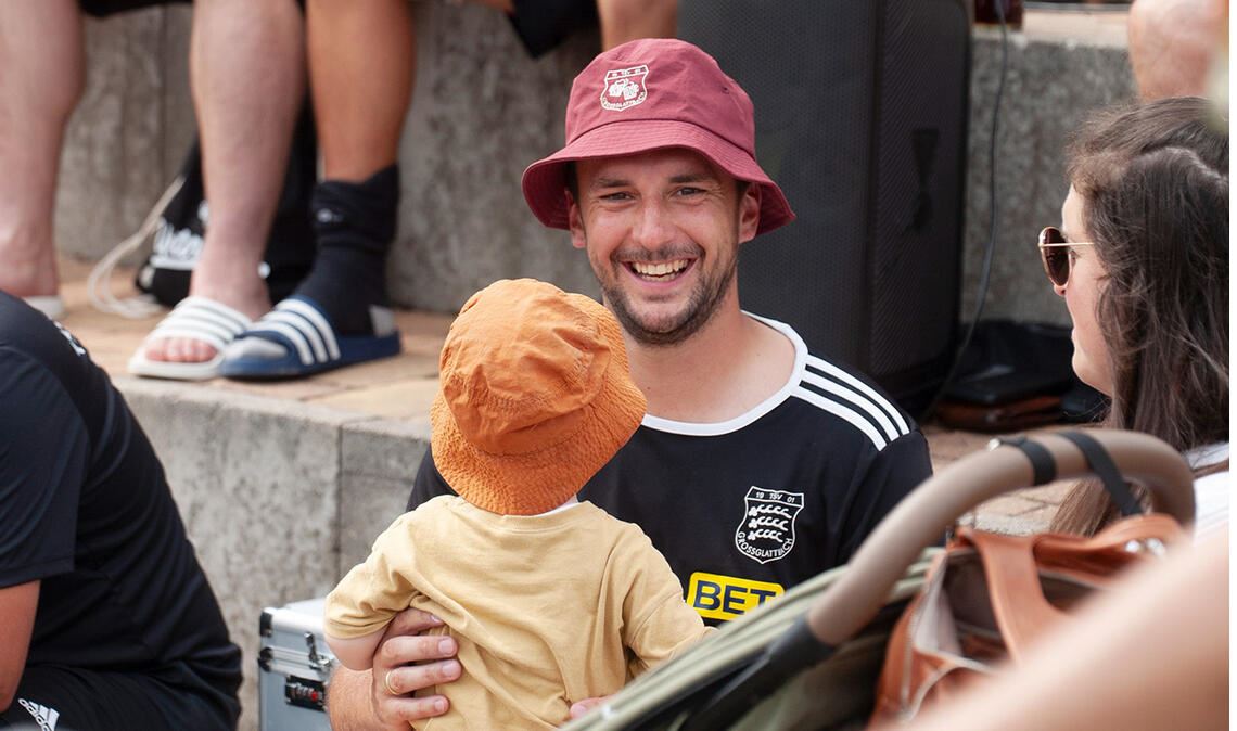 Großglattbachs Philipp Rank mit Nachwuchs.