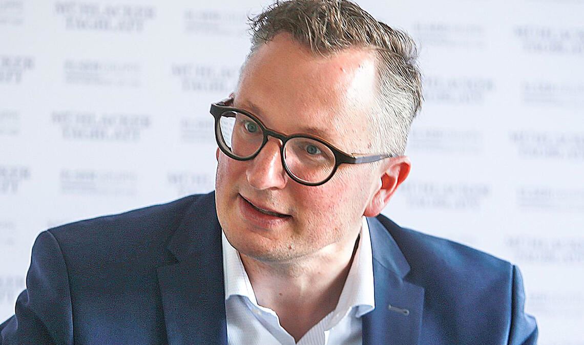 Grünen-Fraktionschef Andreas Schwarz zu Gast beim Mühlacker Tagblatt. Foto: Wewoda