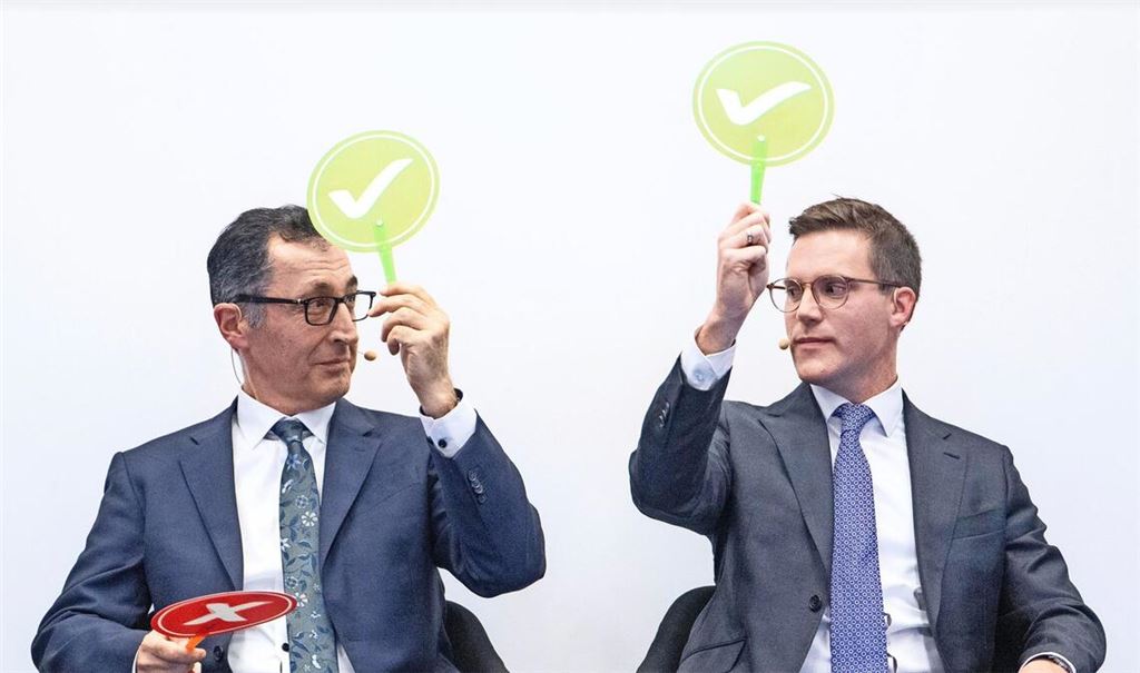 Grünen-Spitzenkandidat Cem Özdemir und CDU-Spitzenkandidat Manuel Hagel waren sich im Wahlkampf ziemlich oft einig.