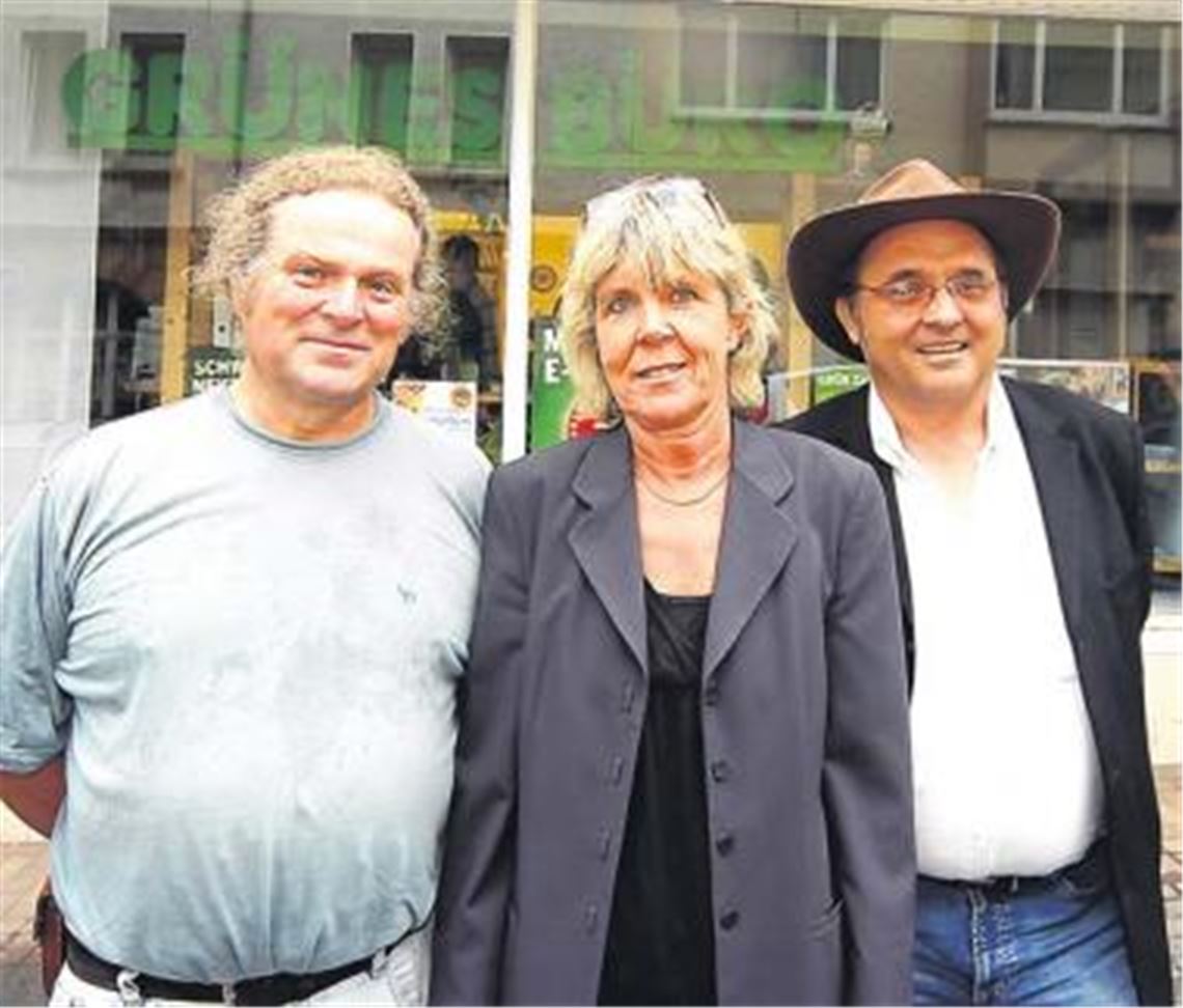 Grünes Kandidatentrio: Bis zum Stichtag haben sich (v. li.) Frank-Ulrich Seemann aus Mühlacker, Elisabeth Vogt aus Ispringen und Walter Appenzeller aus Keltern beworben.
 Foto: Kollros