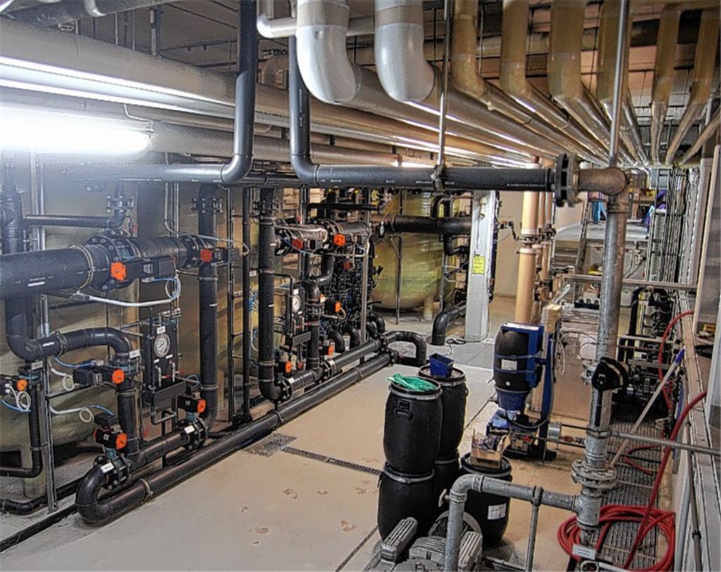 Gruppenbild mit Damen: der Mühlacker Bäderbetriebsleiter Andreas Pfisterer (li.) mit einem Teil des Hallenbad-Teams.