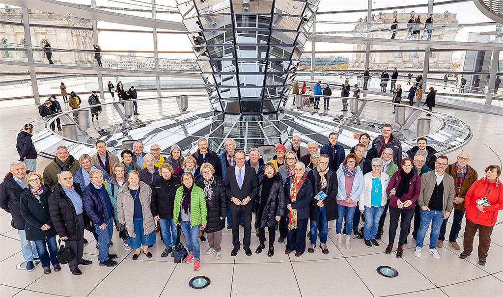 Gruppenfoto der Berlin-Reisenden im Deutschen Bundestag. Foto: privat