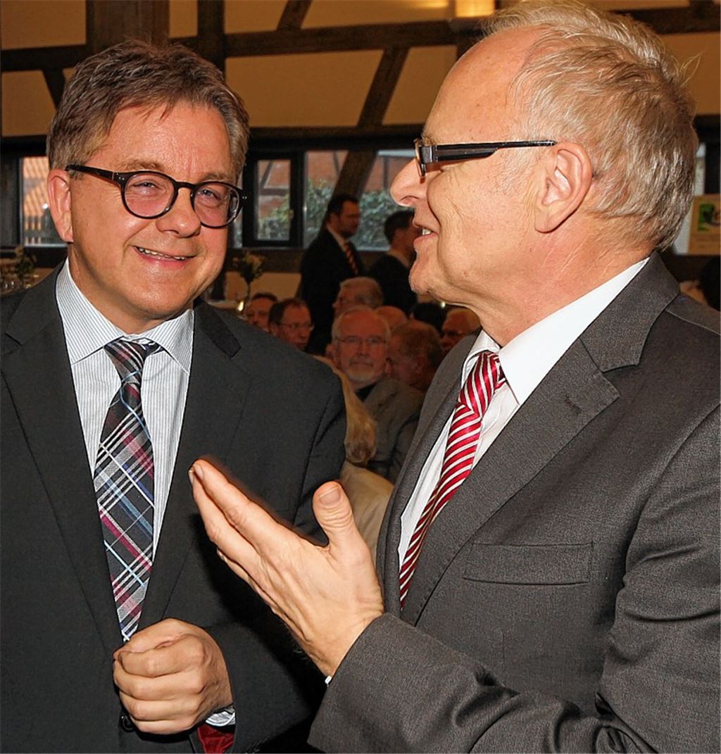Guido Wolf mit Landrat Röckinger (re.) 2013 beim Empfang 40 Jahre Enzkreis.Archivfoto: Kollros