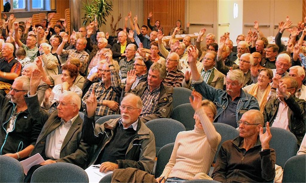 Gut ein Drittel der Mitglieder der Bürger-Energie Region Mühlacker interessierte sich auf der Generalversammlung für die aktuellen Entwicklungen ihrer Genossenschaft . 