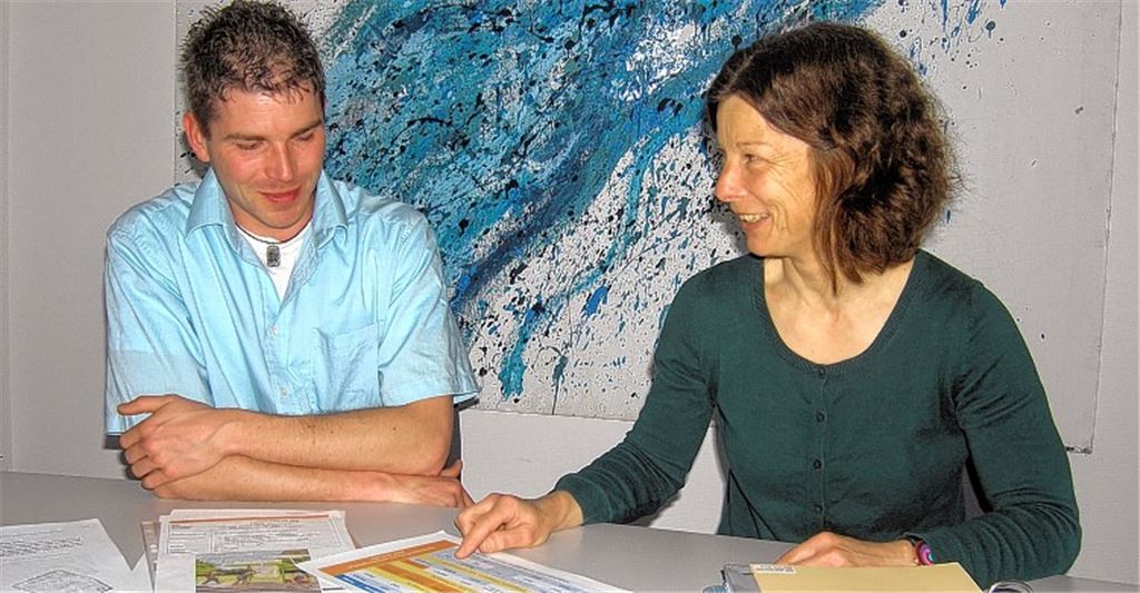 Guten Mutes zeigen sich Matthias Enz und Monika Becker vor den Anmeldetagen an der künftigen Wiernsheimer Gemeinschaftsschule.