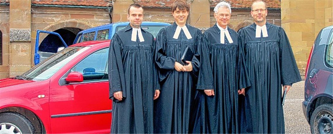 Haben ein besonderes Experiment gewagt (v. li.): die Pfarrer Jan Funke, Lukas Lorbeer, Jürgen Götze, Ernst-Dietrich Egerer. Foto: privat