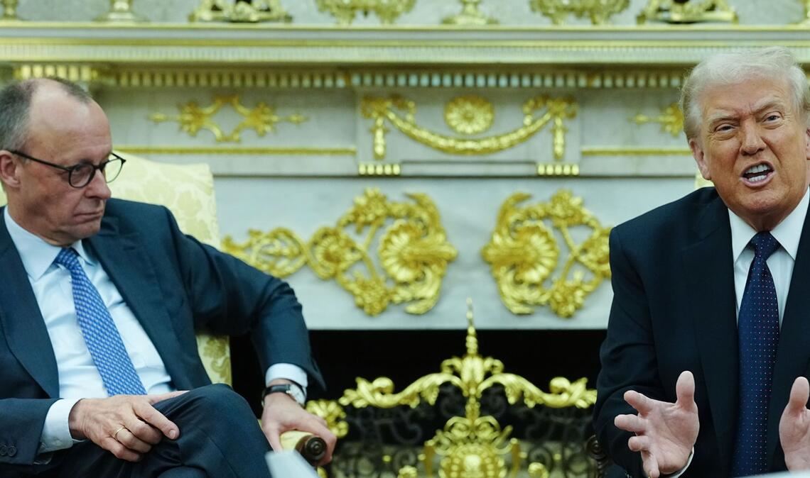 Haben unterschiedliche Ansichten zum Iran-Krieg: Friedrich Merz und Donald Trump (Archivbild).
