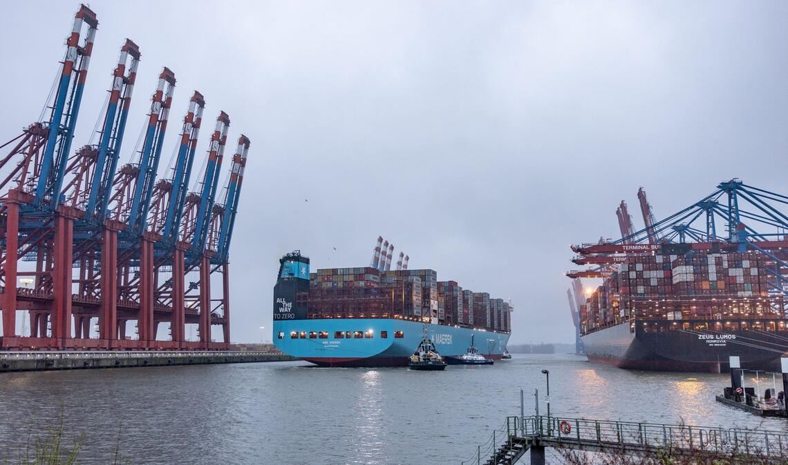 Hamburg blieb 2025 mit Abstand der wichtigste deutsche Hafen (Archivbild)