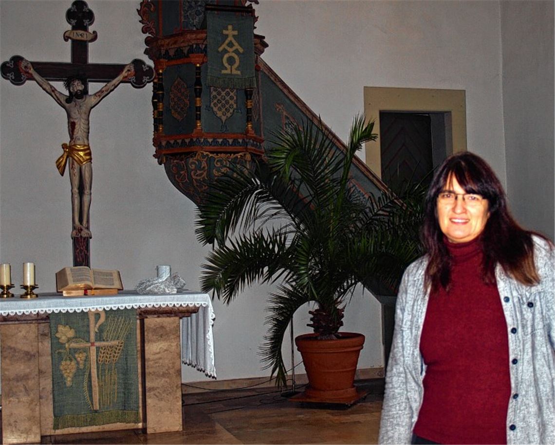 Hanna Wimmer an ihrer Wirkungsstätte. Am Sonntag wird sie in einem Gottesdienst verabschiedet.