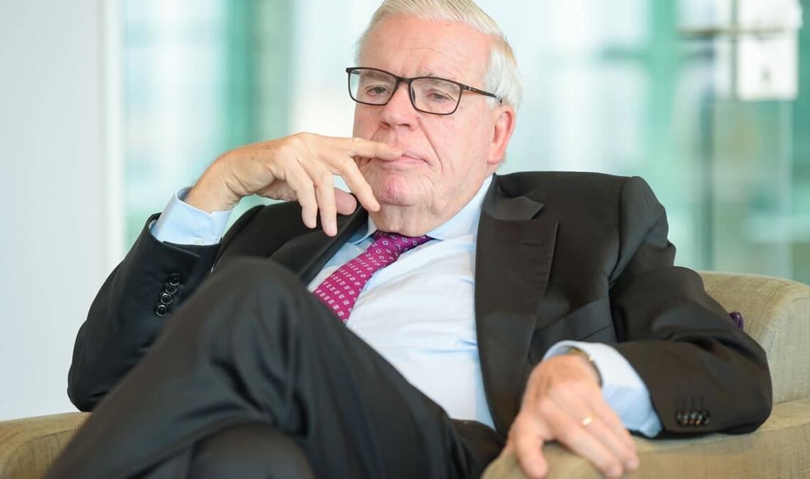 Hanseatisch-nachdenklicher Klaus-Michael Kühne im Jahr 2018.