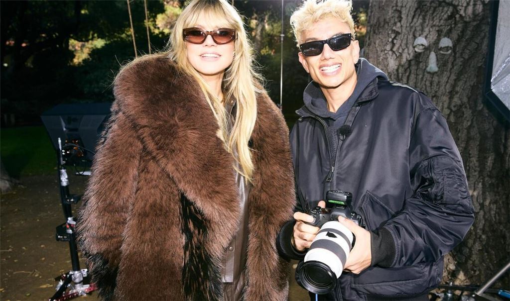 Heidi Klum mit Fotograf Vijat Mohindra.