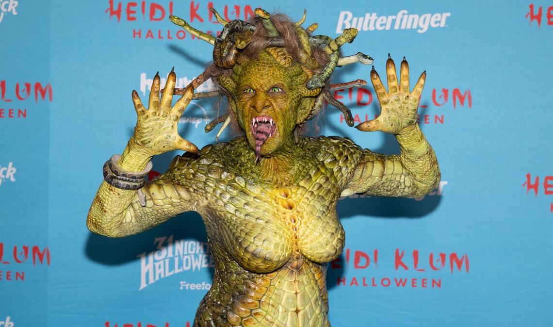 Heidi Klum verkleidetete sich in diesem Jahr als Medusa.
