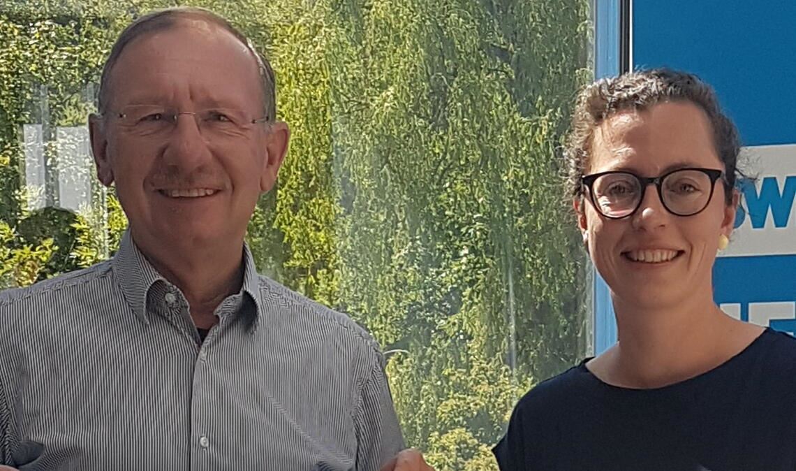 Veranstalter rechnen mit 1500 Laufbegeisterten Herbert Marquardt und Mareike Röder freuen sich auf den CityLauf. Foto: privat