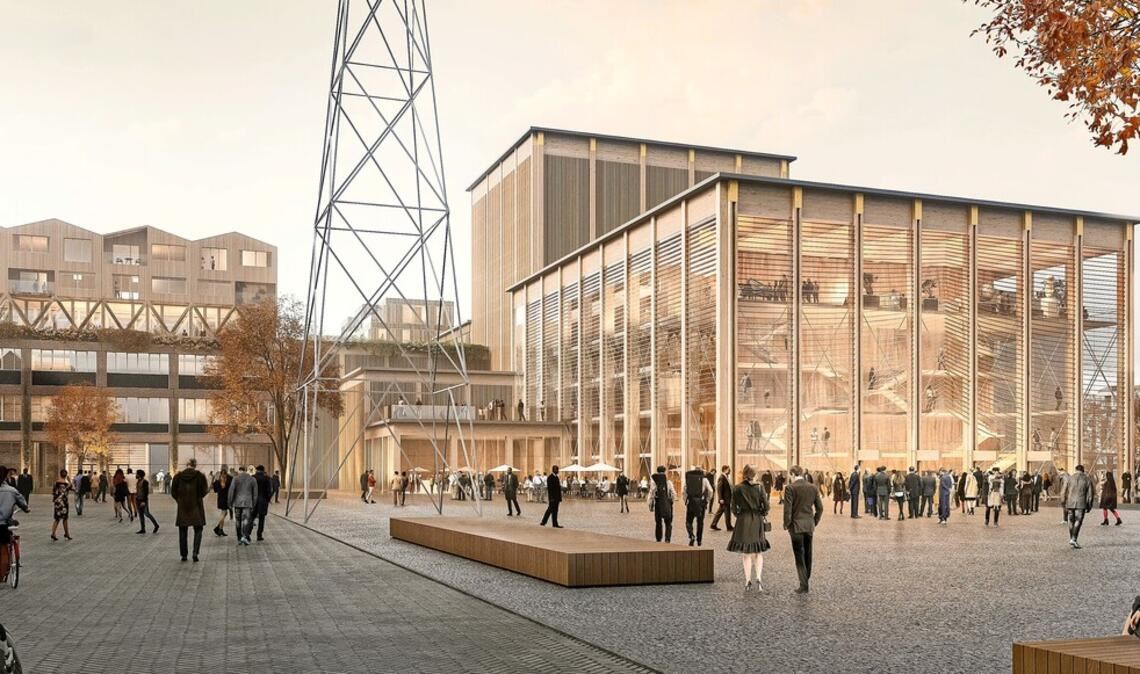 Hier treten Stadt und Land auf die Bremse: Die bei den Wagenhallen geplante Interimsspielstätte für die Oper.