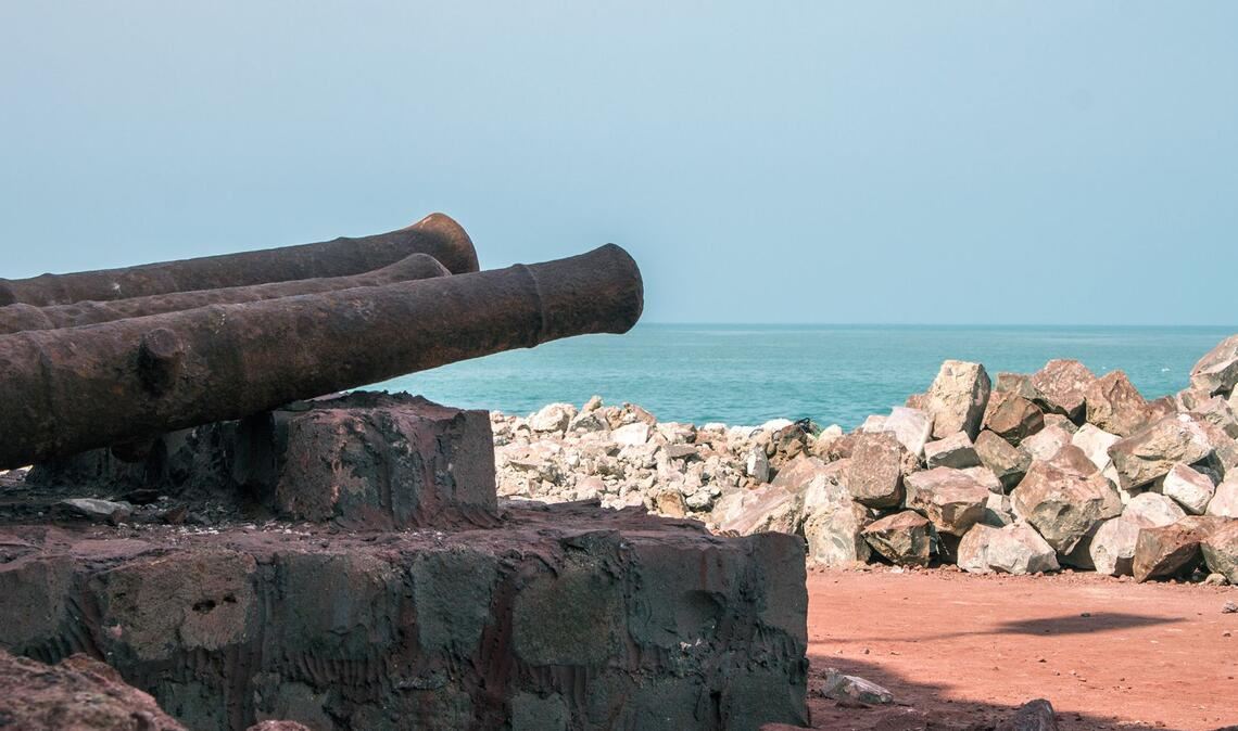 Historisches portugiesisches Fort auf der Insel Hormus im Persischen Golf.