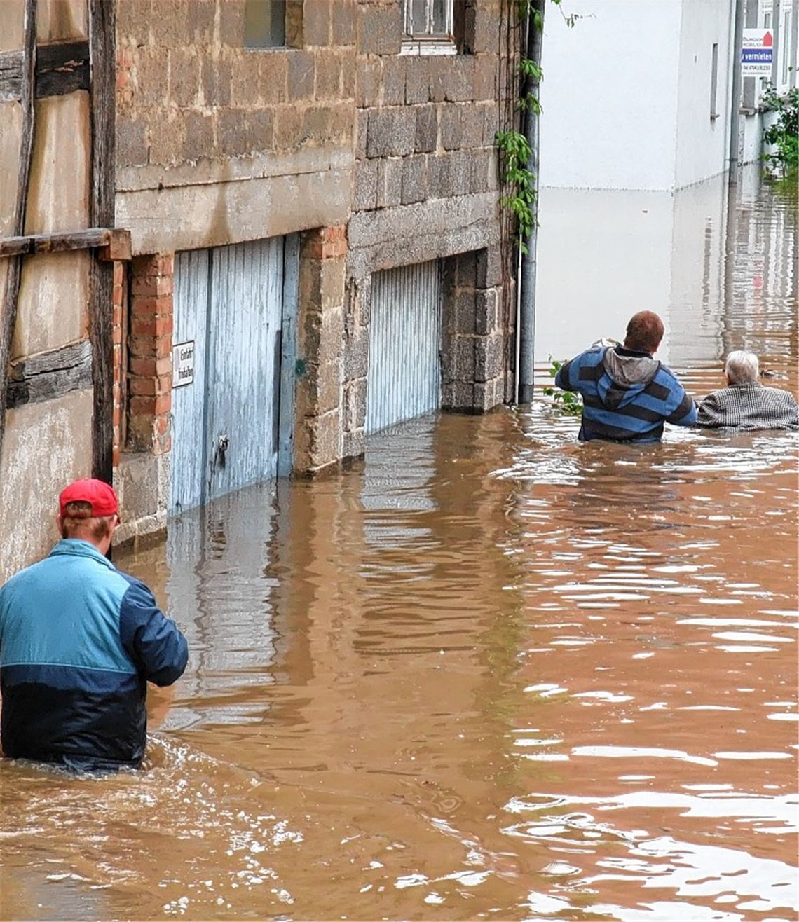 Hochwasser am 1. Juni.