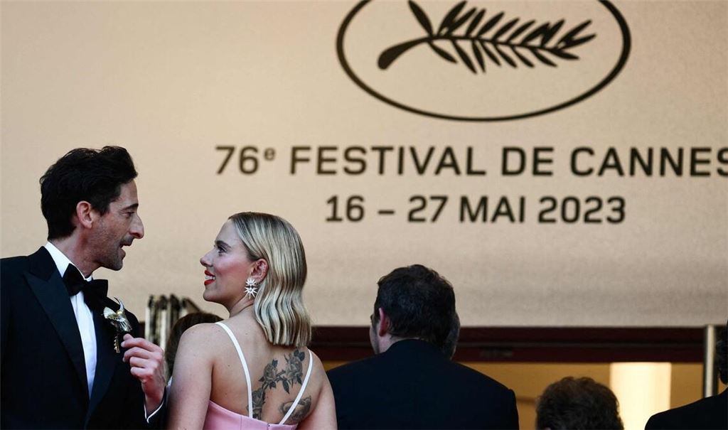 Hollywood-Glamour in Cannes: Adrien Brody und Scarlett Johansson.
