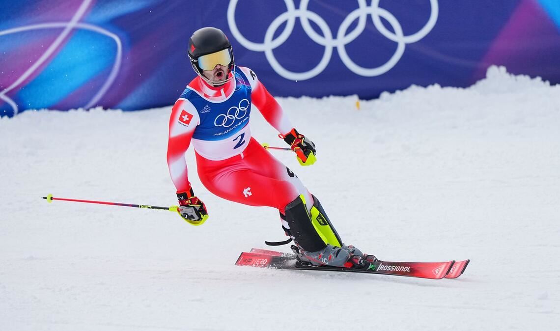 Holte seine dritte Medaille bei den Spielen in Italien: Loic Meillard.