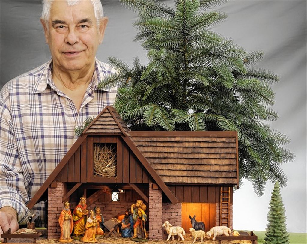 Horst Brüstle stellt mit großem Aufwand Krippen her. 