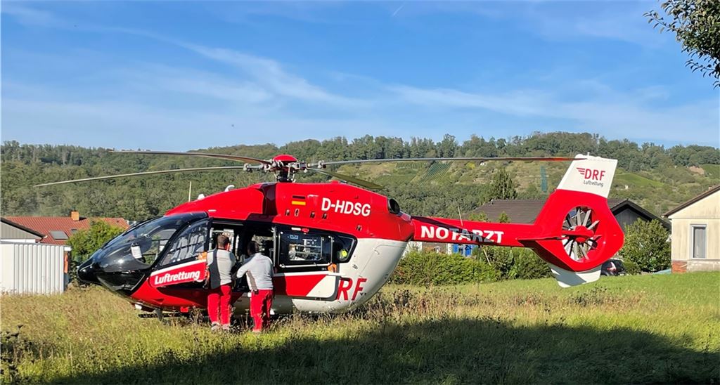 Hubschrauber-Einsatz in Ötisheim.Foto: privat