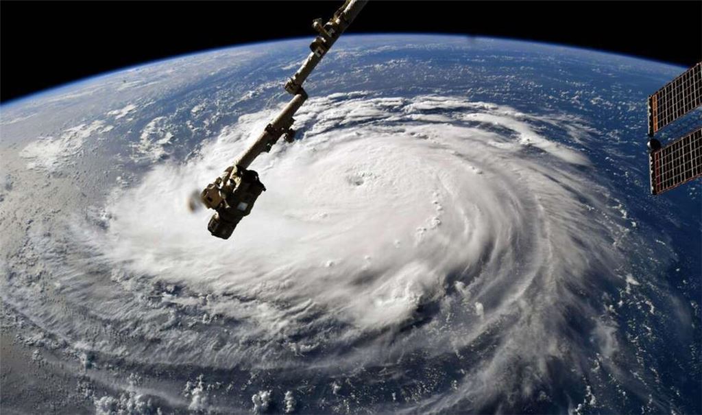 Hurrikan „Florence“ über dem US-Bundesstaat Florida, aufgenommen von der Weltraumstation ISS am 18. September 2018.