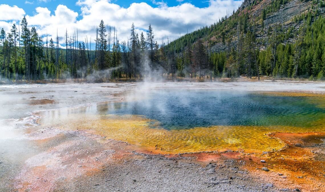 Hydrothermalquelle im Yellowstone National Park in den USA.