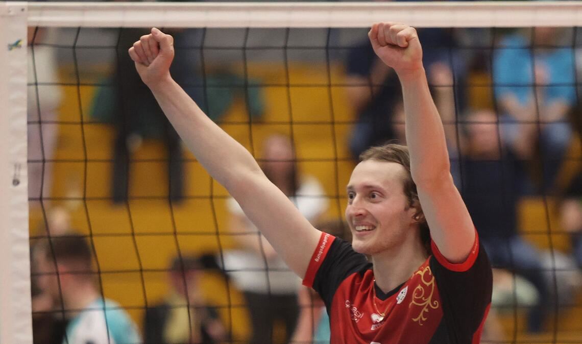 Identifikationsfigur: Ben-Simon Bonin, Kapitän der Ludwigsburger Bundesliga-Volleyballer.