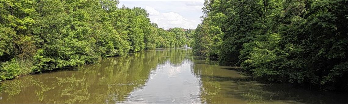 Idylle pur: Oberhalb des Flusskraftwerks präsentiert sich die Enz als beschauliches Gewässer mit dem Charakter eines Sees. Diesen Abschnitt 2015 außen vor zu lassen, hielten viele für schade.