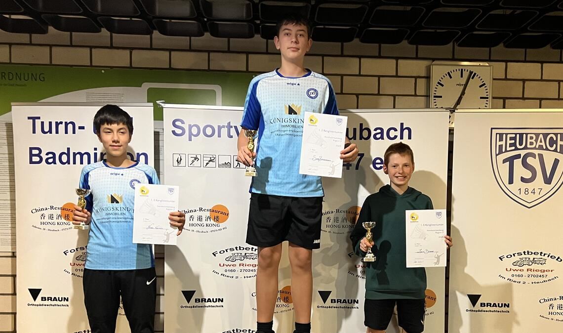 Illinger Sieger: Noah Kairies, Sven Zimmermann und Louis Bronner (v.li.). Foto: privat