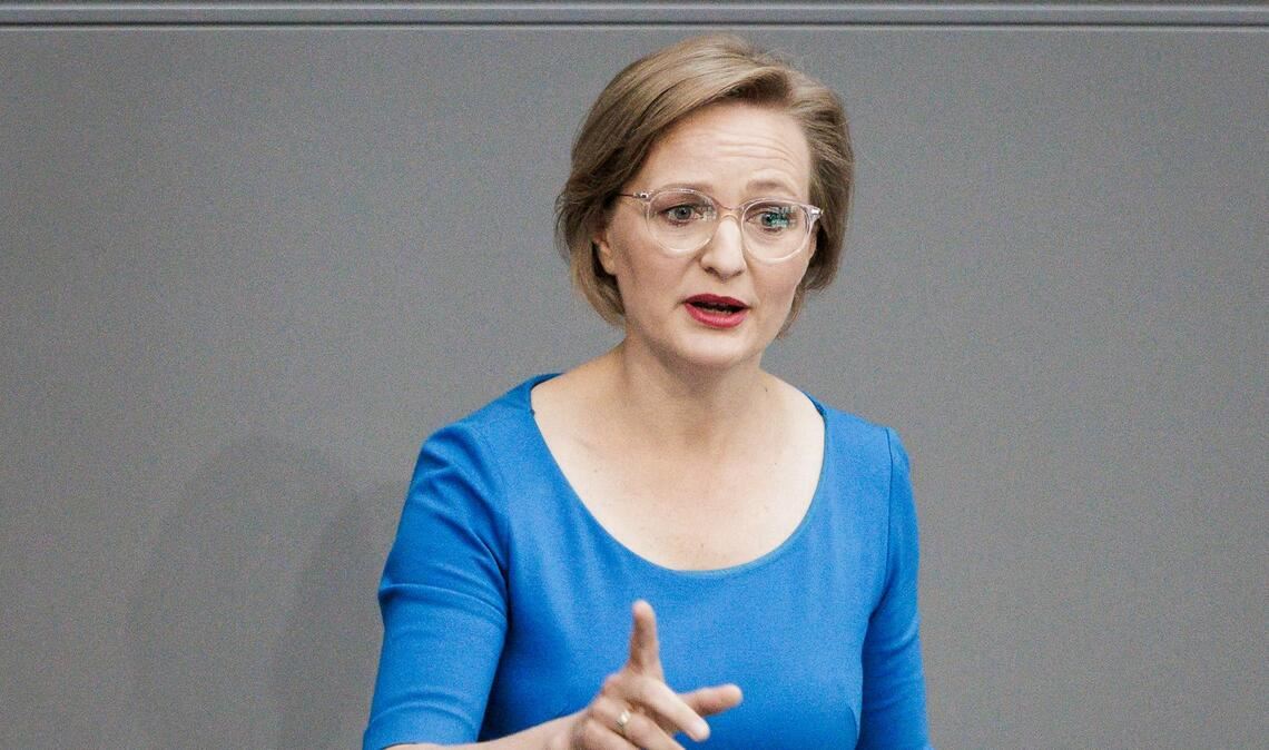Im Deutschen Bundestag: Grünen-Chefin Franziska Brantner.