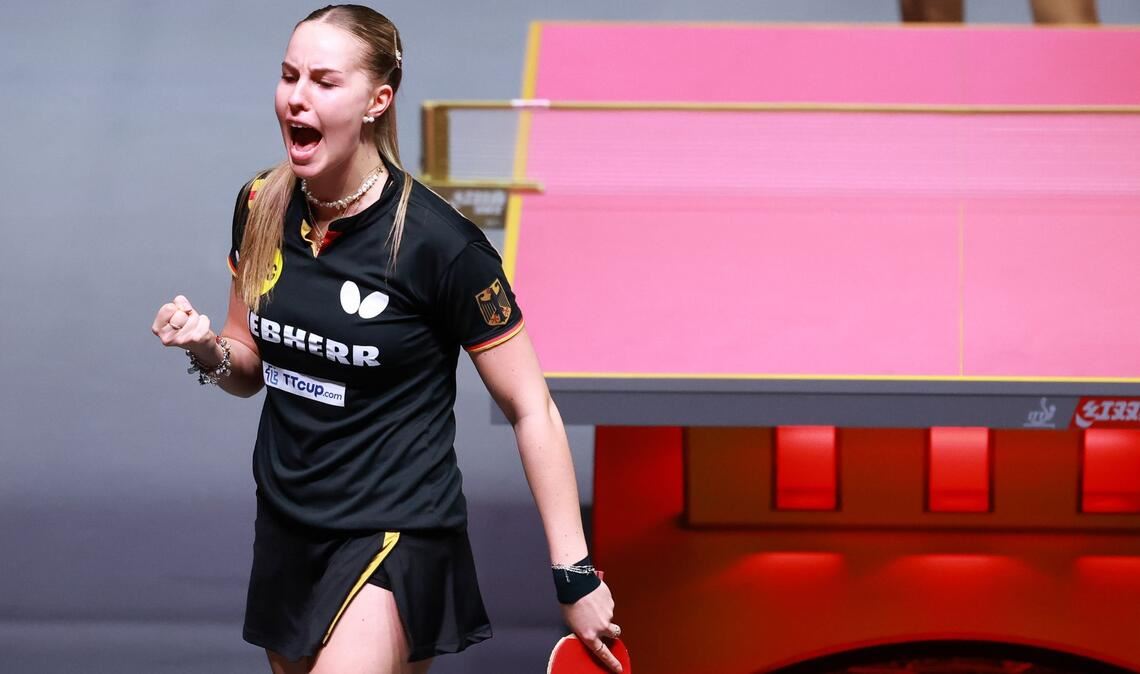 Im EM-Halbfinale: Annett Kaufmann und das deutsche Tischtennis-Team eilen bei der EM in Zadar von Sieg zu Sieg.