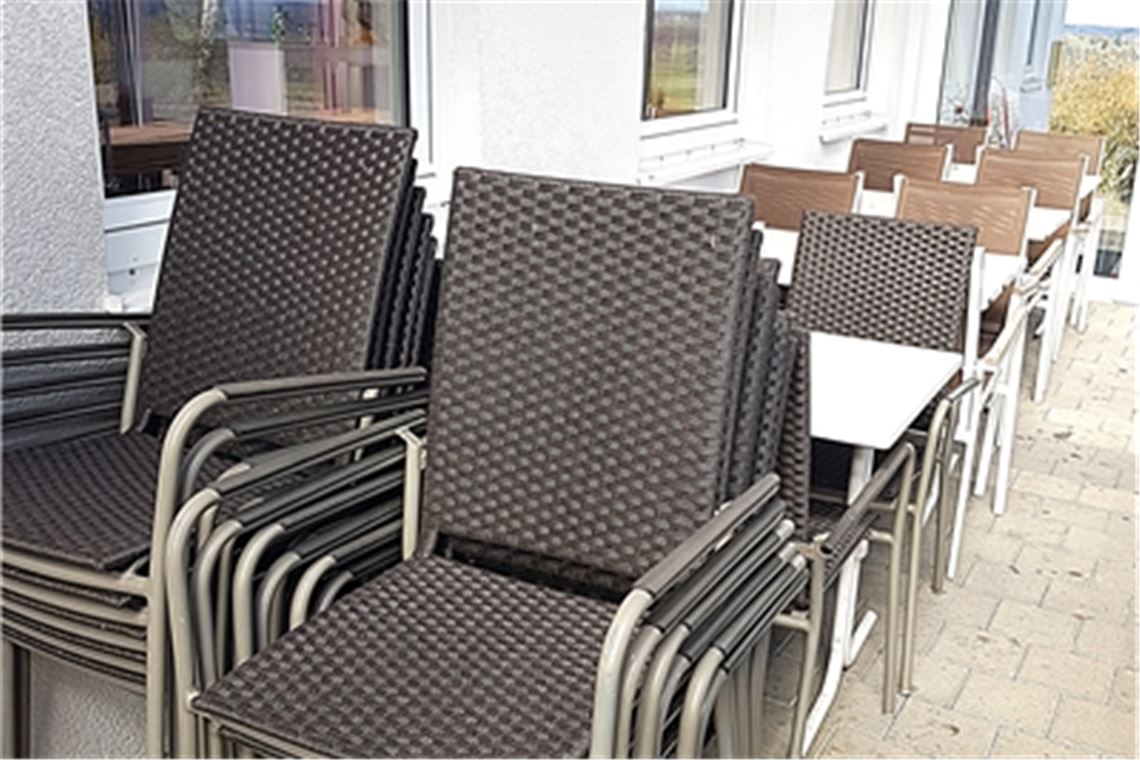 Im Landgasthaus Hangensteiner Hof ist auf der Außenterrasse aufgestuhlt. Foto: privat