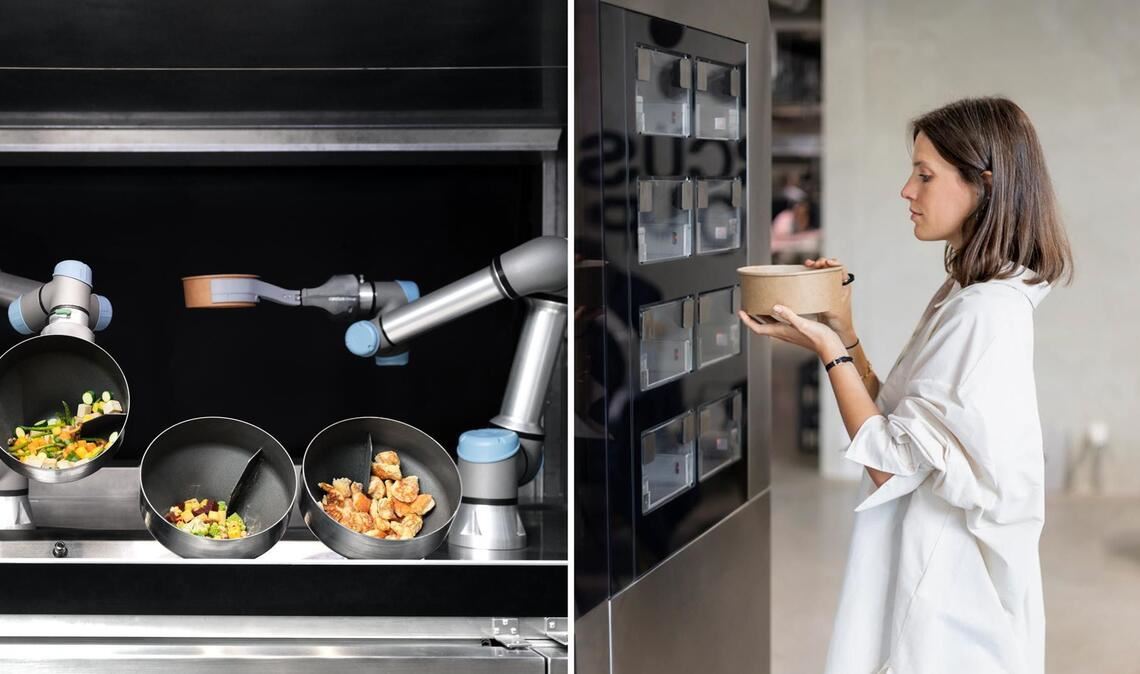 Im Mercedes-Benz-Werk in Sindelfingen soll ab dem Sommer 2026 eine KI-Roboterküche für frische Mahlzeiten am Tag und in der Nacht sorgen.