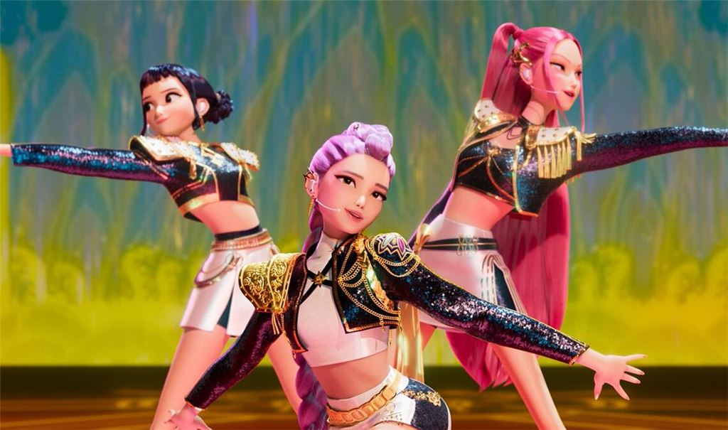 Im Netflix-Hit "KPop Demon Hunters" geht es um die Band Huntrix - hier von links nach rechts: Zoey, Rumi und Mira.