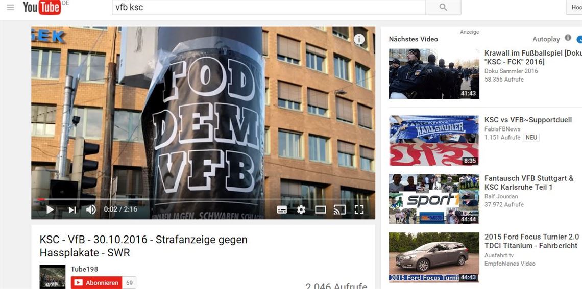 VfB gegen KSC: Polizei appelliert vor Derby an Vernunft der Fans VFB KSC