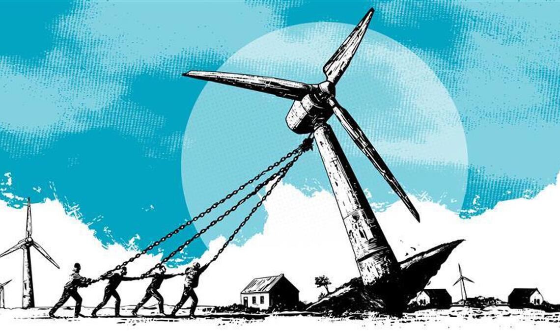 Im ganzen Land gehen Windkraftgegner gegen geplante Windparks vor.