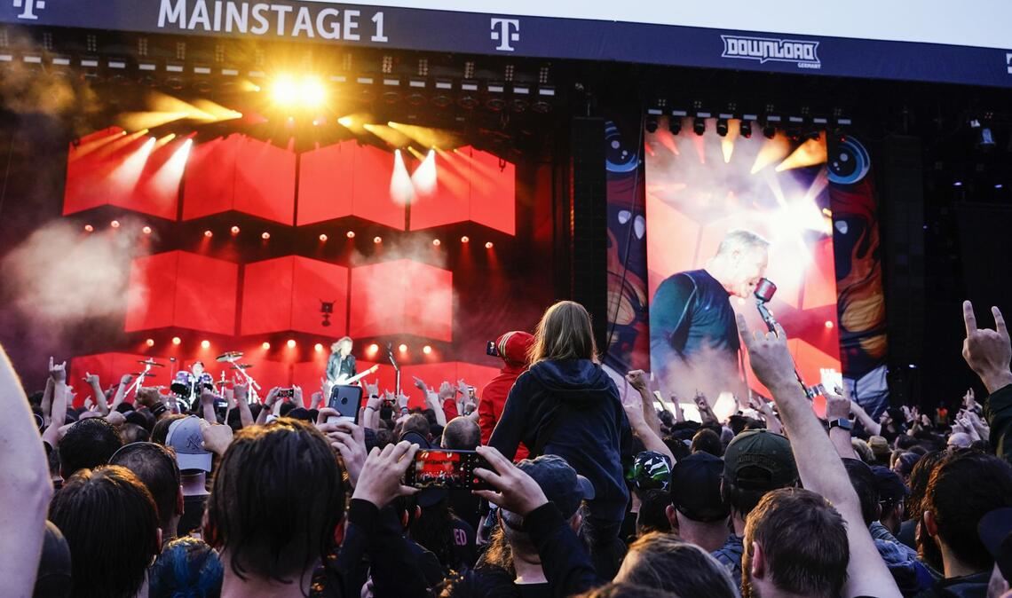 Im vergangenen Jahr spielten Metallica beim Download Germany Festival am Hockenheimring – nun wurde  es für 2023 abgesagt. (Archivbild)