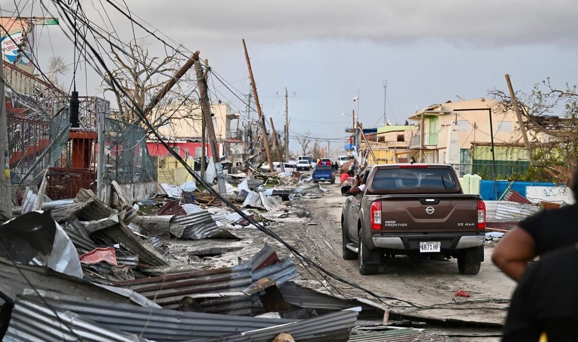 In Black River, Jamaika zeigt sich die Zerstörung nach Hurrikan „Melissa“.